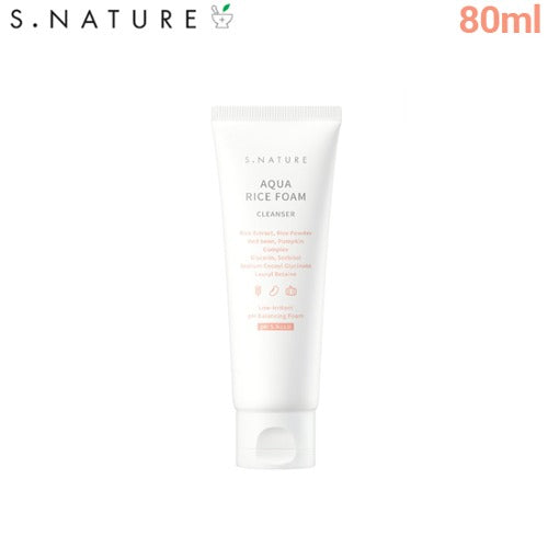 S.NATURE AQUA RICE FOAM CLEANSER 80ML