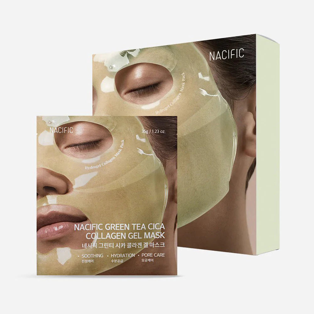 NACIFIC GREEN TEA CICA COLLAGEN GEL MASK (4 Pz)